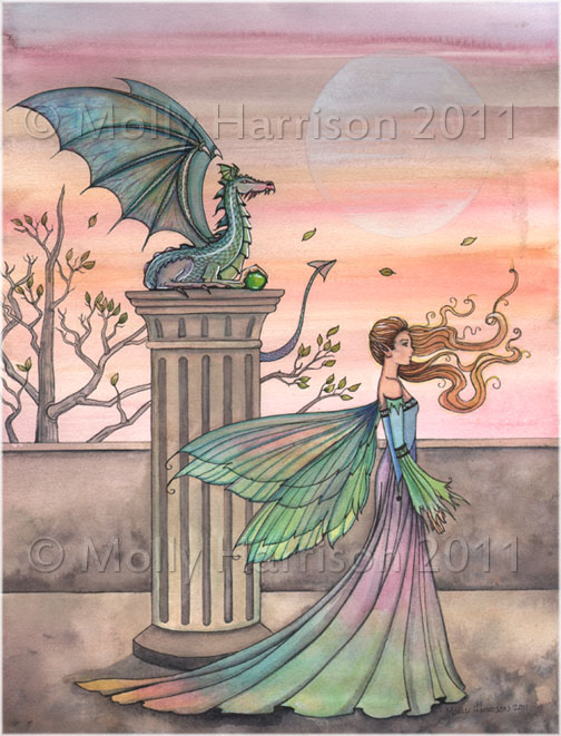 mystical fairies and dragons drawings