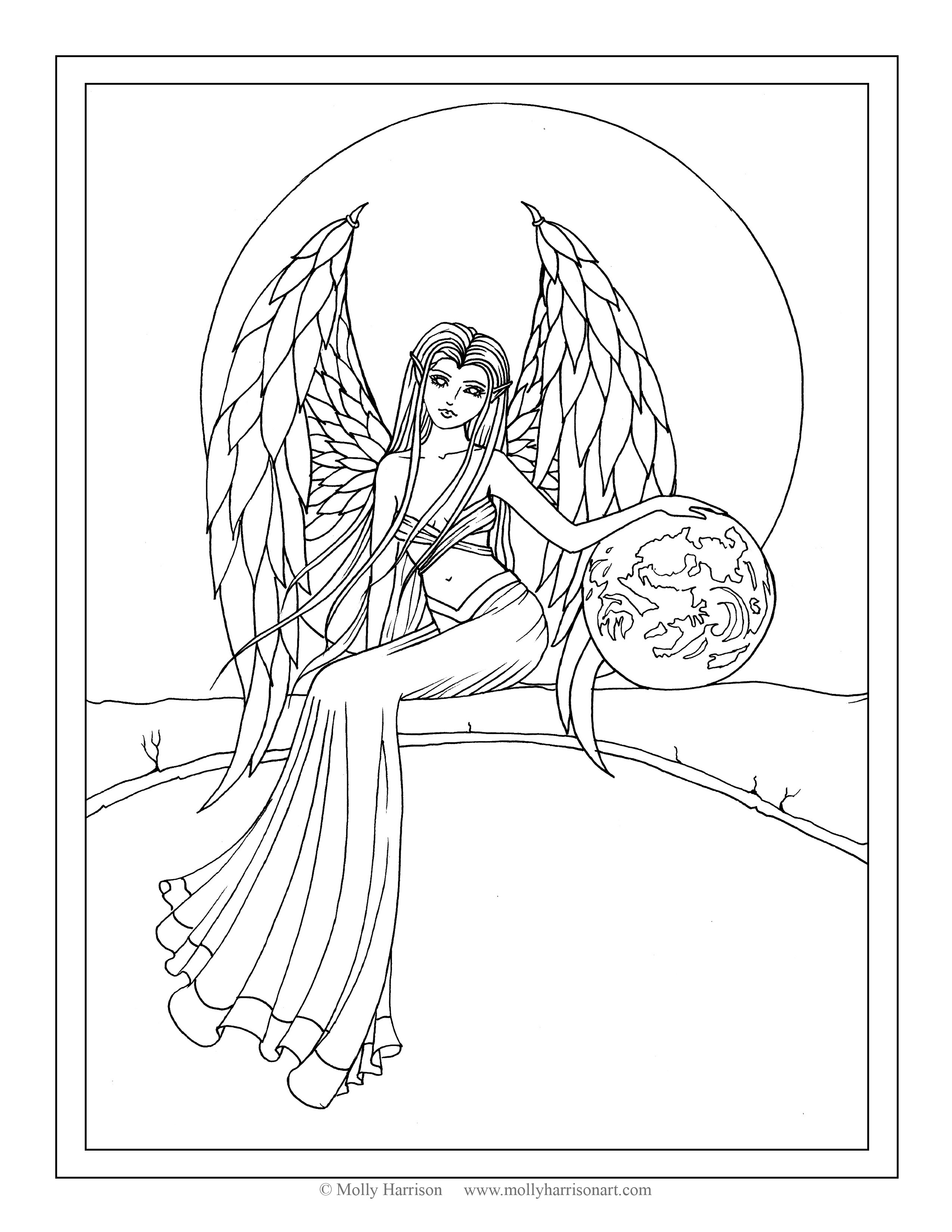 Fairy Angel Coloring Pages 2